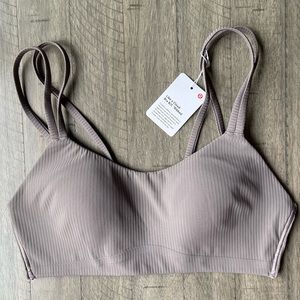 NWT Lululemon Like a Cloud Ribbed Bra Lunar Rock New Size 6